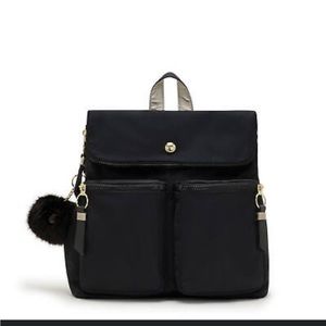 Kipling breanna medium backpack black satin